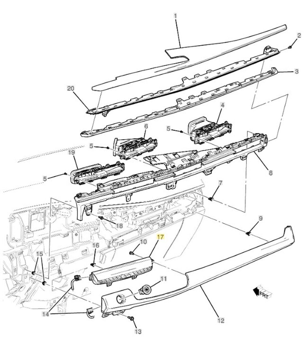 HVAC Temperature Control User Interface Front Panel 20212023 Cadillac