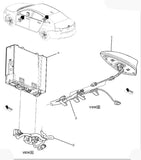 Shark Fin Antenna 2-Wire Harness Option UE1 w/o Option U2K White Abalone Impala