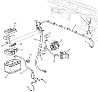 Battery Cable Positive to Alternator 2019-21 Chevrolet Silverado GMC Sierra 4.3L