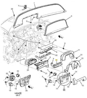 Front & Rear Air Suspension Switch w/ Panel Trim Plate Cadillac Escalade V Sport