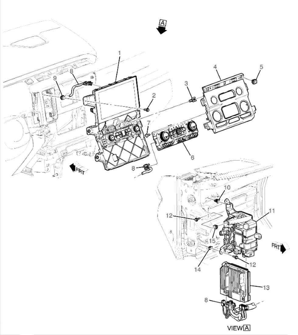 Infotainment Module Frame 86783007 HMI Radio Infotainment System Receiver Module Cadillac Chevro ...