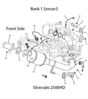 Exhaust Temperature Sensor Bank1 Sensor 3, 5 2019 Silverado 4500HD 5500HD 6500HD