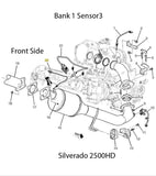 Exhaust Temperature Sensor Bank1 Sensor 3, 5 2019 Silverado 4500HD 5500HD 6500HD
