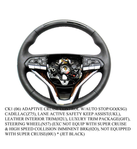 84978462 OEM Steering Wheel Black Leather Free Lane 2021-2024 Cadillac Escalade