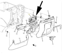84914834 Floor Console Heather N AC Auxiliary Rear Control Escalade Tahoe Yukon