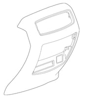 Front Floor Center Console Rear Panel Black Leather 2021-2024 Cadillac Escalade