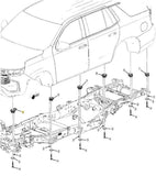 Front Body Mount Cushing, Body Upgrade 2021-24 Cadillac Escalade Suburban Yukon