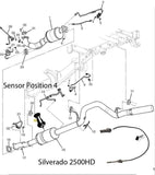 Exhaust Temperature Sensor Bank1 Sensor 3 or 5 Chevrolet Silverado 2500HD 3500HD