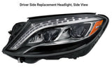 LED Smoke Headlight Beam Projector Left n Right 2014-2017 Mercedez-Benz S550