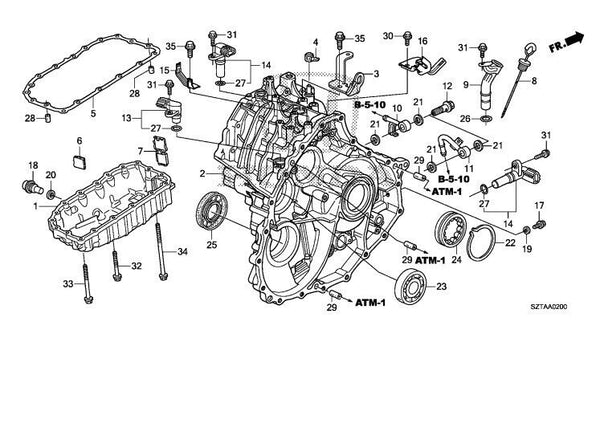 20031-RTY-A02 New Honda Transmission Assembly CVT for 2011-2016 Honda CR-Z