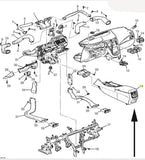 New Floor Center Console Rear Vent Black 2014-2019 Cadillac CTS XTS 20900522
