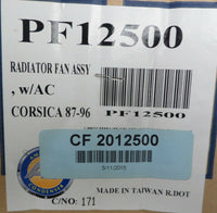 CF2012500 American Condenser Radiator Cooling Fan 1987-1996 Chevrolet Corsica