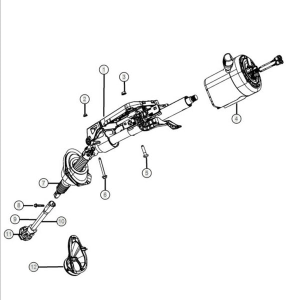 05057590sAD New Power Tilt Telescope Steering Column fits 2012-2013 Chrysler 300