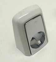 Left Hand Front Door Handle Bezel with Keyhole Painted Summit White Metallic