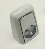 Left Hand Front Door Handle Bezel with Keyhole Painted Summit White Metallic