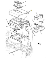 Floor Console Armrest Leather Whisper Beige 2021 Suburban Tahoe Yukon 85126953