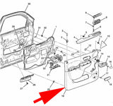 2015-2019 Cadillac Escalade Front Right Drive Side Door Panel Blk Suede Vecchio