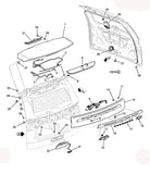 85134968 New Liftgate Trim Victory Red Met Single Camera for Chevrolet Suburban