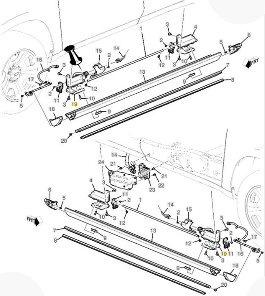 Retractable Power Motor Assist Step Set Cadillac Escalade Chevy Tahoe GMC Yukon