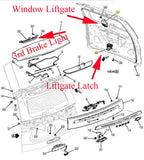 13541137 Rear Liftgate Latch 2021 Escalade Escalade Chevy  Suburban Tahoe Yukon