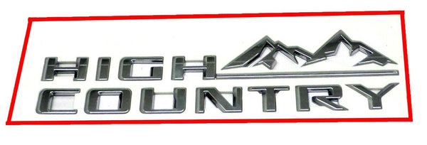 High Country 3D Emblem Fender Chrome  Chevrolet Silverado 1500 GMC Sierra 1500
