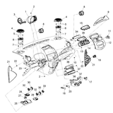 95015829 Intrument Panel A/C Vent 2011-2012 Chevrolet Spark