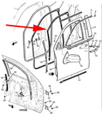 23221452 Weatherstrip Front Door Side Window 2015 Escalade Tahoe Suburban Yukon