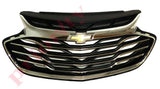 2016-2019 Chevrolet Cruze Exterior Front Grille Trim Black Chrome One Solid Unit
