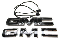 Illuminated GMC Emblem Black Front Rear 84924183 Genuine GM 2023 GMC Canyon 28x3