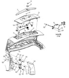 19208469 Back Up and Rear License Plate Stealth Gray 2003-2007 Cadillac CTS