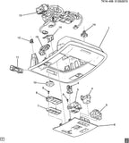 2015 2016 GMC Sierra 2500HD Roof Console Overhead Dome Light Power Rear Slider