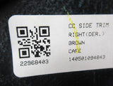 22968403 Brownstone Right Side Front Floor Console Side Trim Panel Cadillac ATS