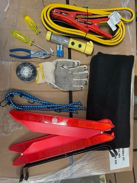 OEM Mopar Roadside Safety Kit Flashlight Blanket Jumper Cables Safety Triangle