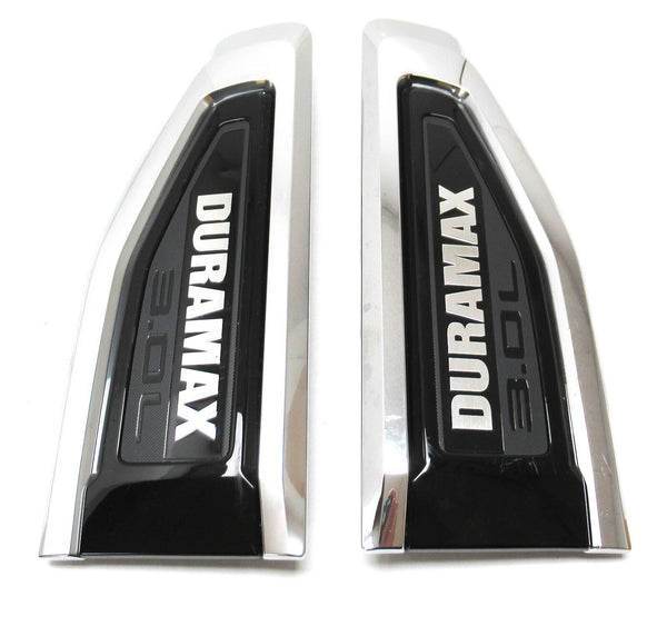 GMC Duramax 3.0L Ornamentation Fender Vent Galvano Emblem Set 2021-24 GMC Yukon