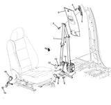 85003890 Passenger Retractor Seat Belt Black Chevrolet Suburban Tahoe GMC Yukon