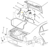17800731 Rear Compartment Lid Strut Red 2008-12 Chevy Malibu 2007-09 Saturn Aura