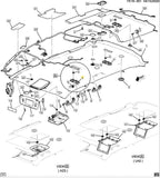 84874628 Led Rear Seat Position Center Reading and Courtesy Lamp Jet Black GM