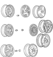 New NOS Factory Wheel Lug-Nut Covers 20 / Beretta Corsica Lumina Cutlas Grand Am