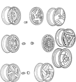 New NOS Factory Wheel Lug-Nut Covers 20 / Beretta Corsica Lumina Cutlas Grand Am