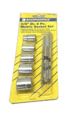 3/8" Drive Metric Socket set 10 12 13 15 17 5pcs Shopworks 575-1003