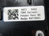 84719442 Galvano Front Right Side Fender Ornamentation Vent 2021-23 GMC Yukon