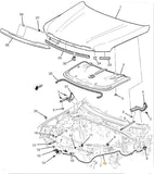 84738644 Black Hood Primary Latch Release Cable Escalade Suburban Tahoe Yukon XL