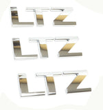 Adhesive Emblem Chrome 3 LTZ Letters Chevrolet Silverado Suburban Tahoe Malibu