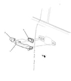 84496192 Door Handle End Bezel Passenger Side Dark Mocha 2021 Silverado Sierra