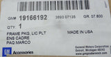 19166192 License Plate Holder Front Color Moterey Red 2005-13 Chevrolet Corvette