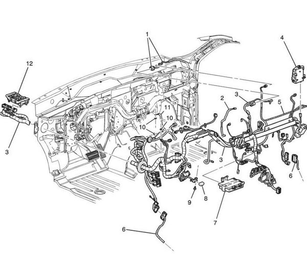 2012-14 Tahoe Yukon Hybrid New Genuine OEM Wiring Harness Instrument 22899200