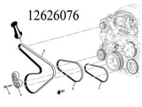 OEM Water Pump & Alternator Serpentine Belt 5.3 6.2L 2015 Cadillac Chevrolet GMC
