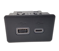 USB, USBC Port Black Dual Charge Receptacle 2019 Silverado Sierra 1500 2500 3500