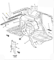 Interior Molding Back Body Opening Garnish Linen 2007-2014 Escalade Tahoe Yukon