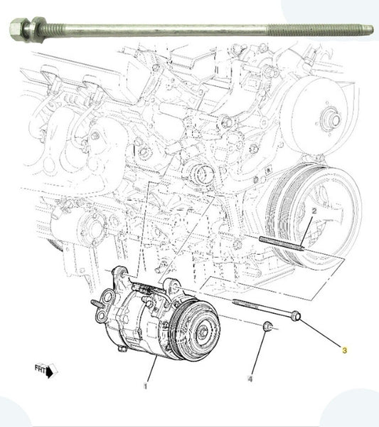 Air Condition Compressor Bolt M8X1.25X166 Escalade Silverado Sierra Tahoe Yukon